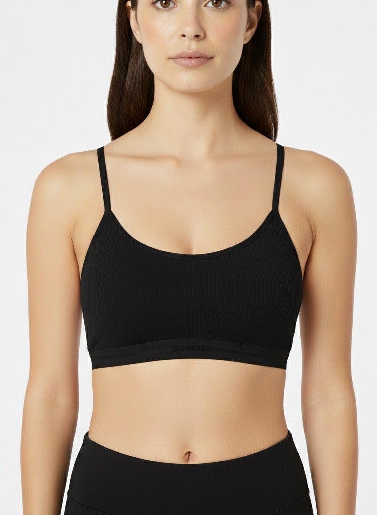 Comodo Women's Cotton Basic Soft Bra, Thin Strap Non Padded - Image 3